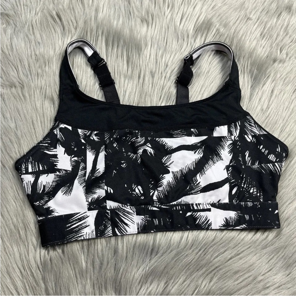 Fabletics Sintra Sports Bra Black White Size Small